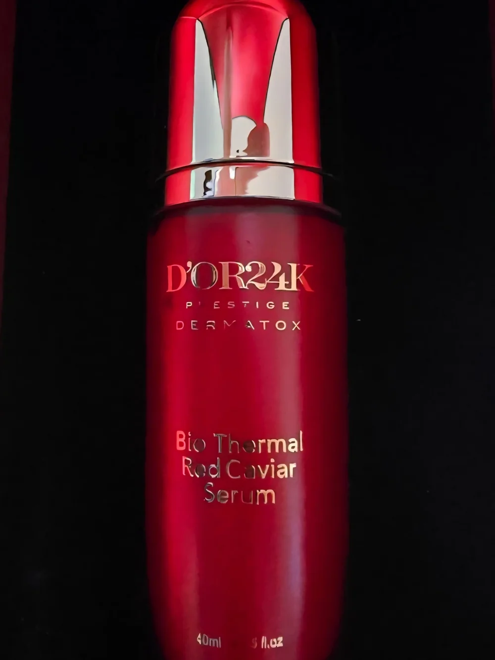 D'OR24K Prestige Bio Thermal Red Caviar Serum - Black Package with GOLD letters